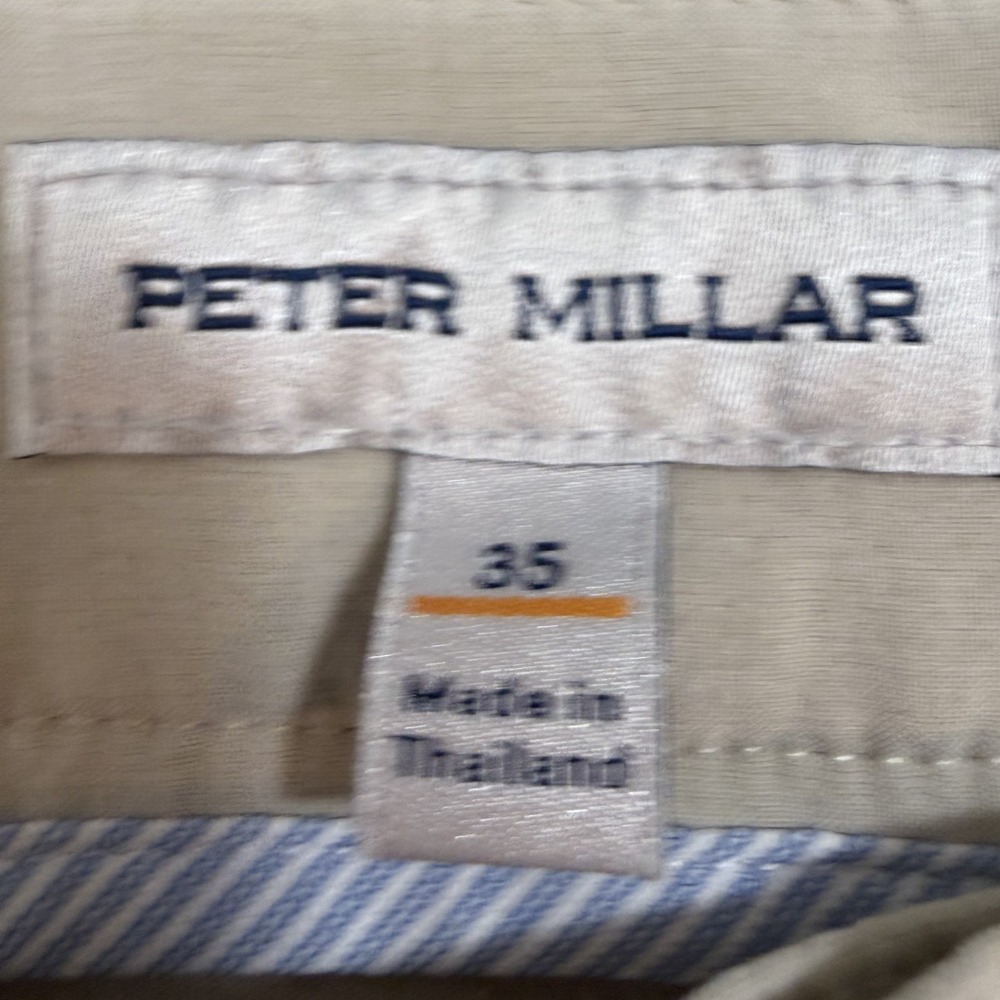 Peter Millar Shackelford Shorts 35 Beige Performance Golf Hybrid Stretch Classic - Picture 2 of 8
